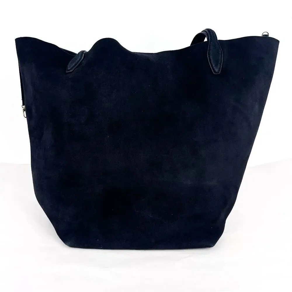 MADEWELL Women's The Oversized Shopper Tote Large Jet Blue Suede NWT